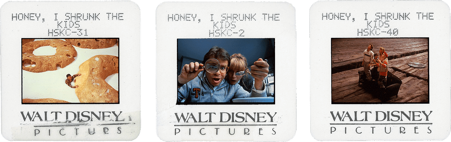 HONEY, I SHRUNK THE KIDS slides; courtesy of Buena Vista Pictures.