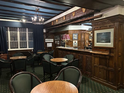 Photos of Dambusters memorabilia in the Squadron Bar at Petwood Hotel, Woodhall Spa, Lincolnshire