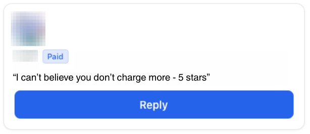 Paid subscriber review for Beating the Tide stock newsletter: 'I can’t believe you don’t charge more – 5 stars.' Proof of subscriber satisfaction for one of the best stock newsletters.