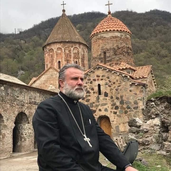 Father Hovhannes, the chief priest of Dadivank / Kelbajar Monastery ...