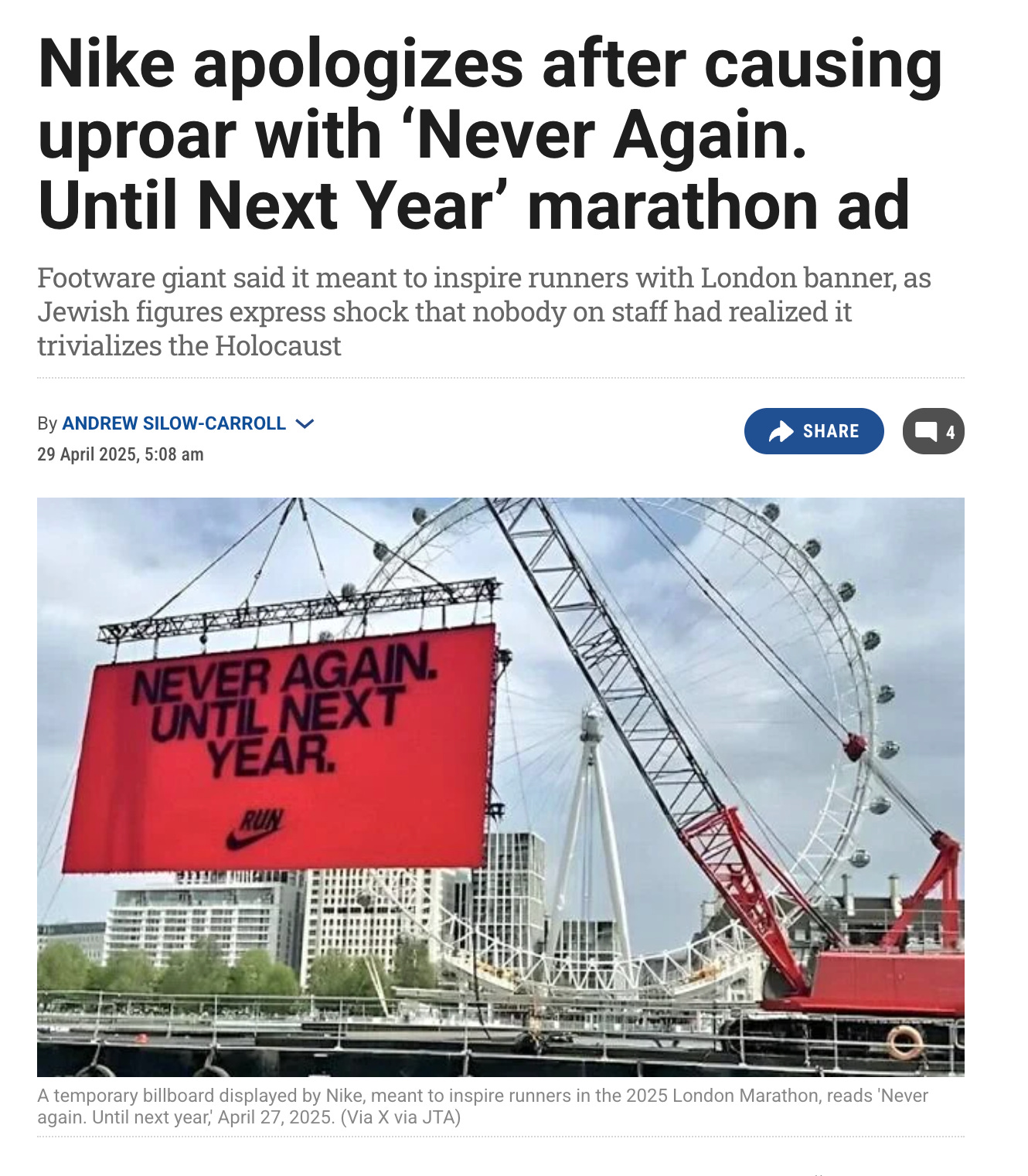 Nike en la Maratón de Londres 2025