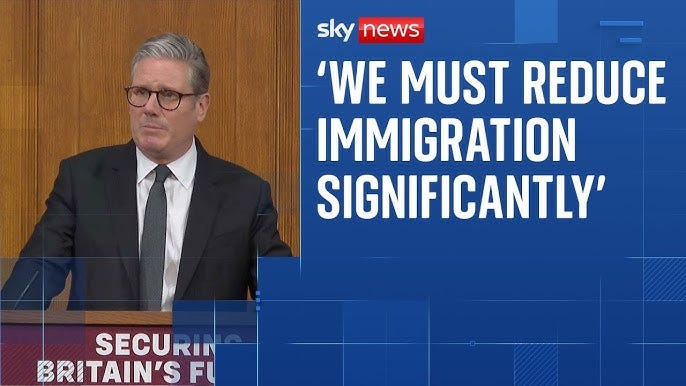 'Without strong migration rules, we risk becoming an island of strangers,'  says Sir Keir Starmer