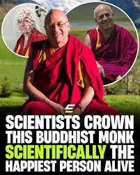 Matthieu Ricard is a French Buddhist monk, author, and former molecular biologist who became widely known after participating in neuroscience studies on happiness and meditation. Researchers studying the effects of meditation scanned Matthieu Ricard is a French Buddhist monk, author, and former molecular biologist who became widely known after participating in neuroscience studies on happiness and meditation. Researchers studying the effects of meditation scanned
