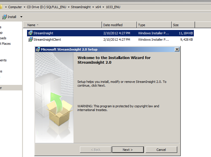 1 Installing streaminsight sql server developer edition 1 Installing streaminsight sql server developer edition