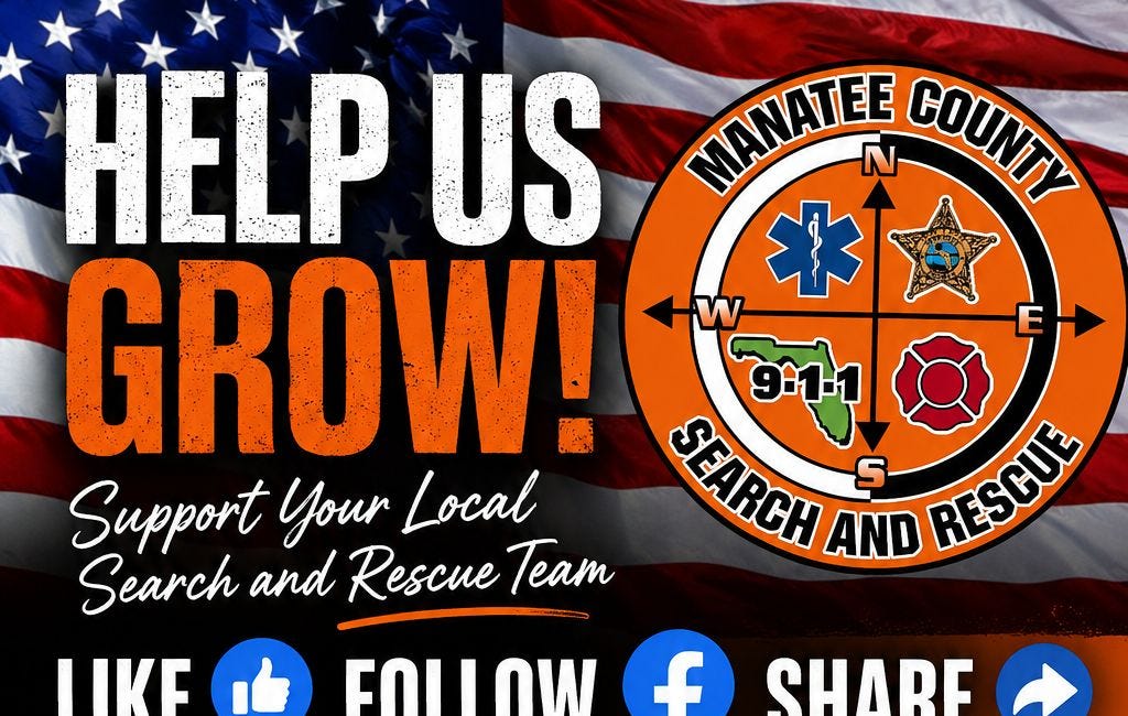 Manatee County Search & Rescue Seeks Community Support as Organization Marks 25 Years of Service
