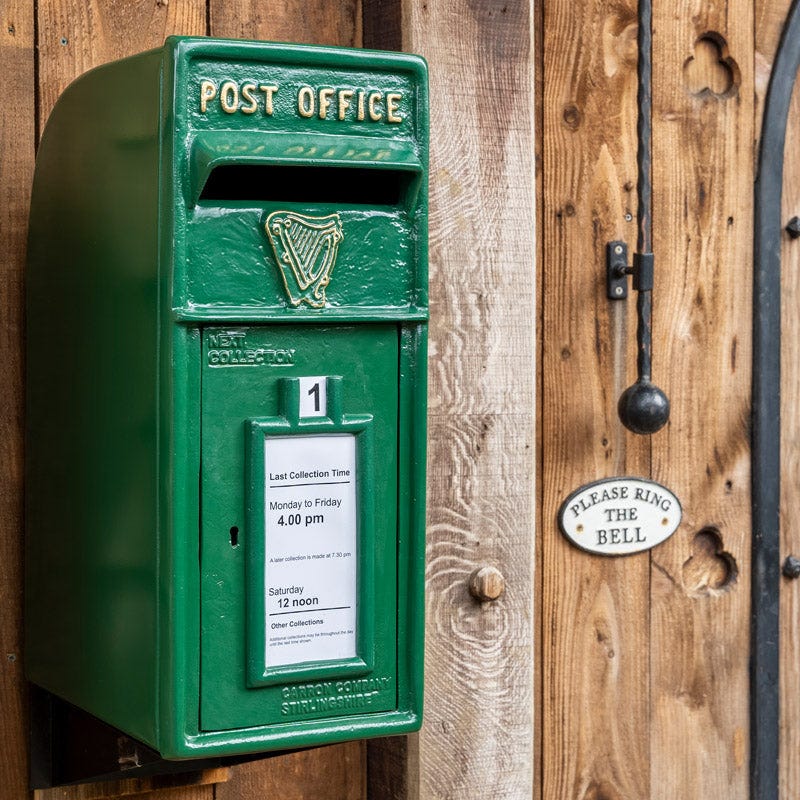 Irish Green Cast Iron Post Box – Forge & Foundry Limited