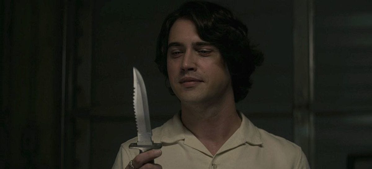 The Winchesters sexy hot Kyle smiling at killer knife ready to impale Drake Rodger John. The Winchesters sexy hot Kyle smiling at killer knife ready to impale Drake Rodger John.