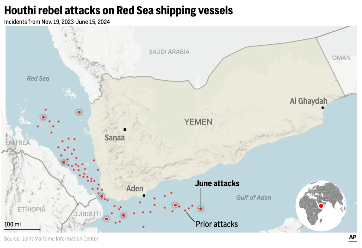 Aerial drone launched by Yemen's Houthi rebels hits ship in the Red Sea ...