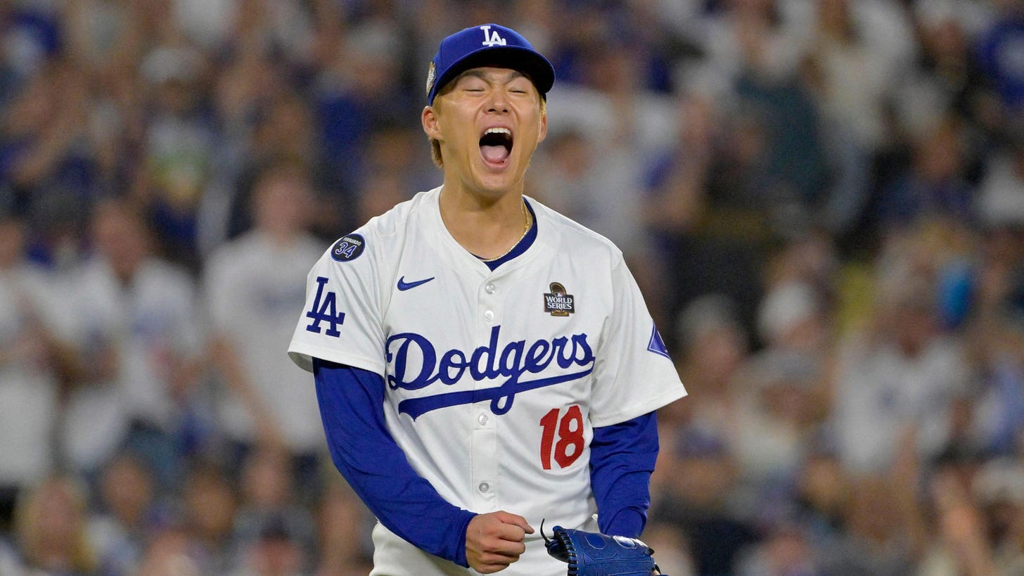 MLB World Series 2024: Dodgers 4-2 Yankees - Yoshinobu Yamamoto stars in  game two - BBC Sport MLB World Series 2024: Dodgers 4-2 Yankees - Yoshinobu Yamamoto stars in  game two - BBC Sport