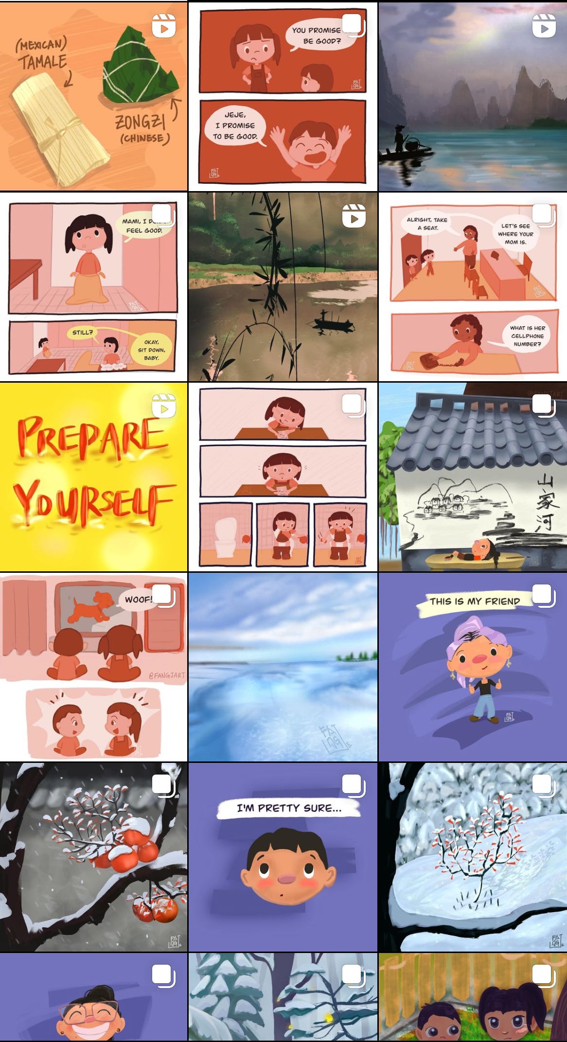 Snapshot of Jenny's Instagram posts