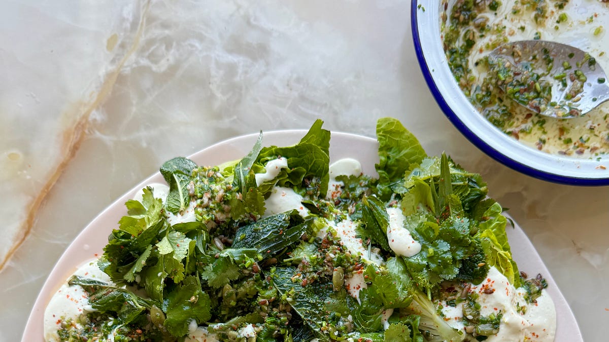A herby wedge salad and a spanakopita of sorts