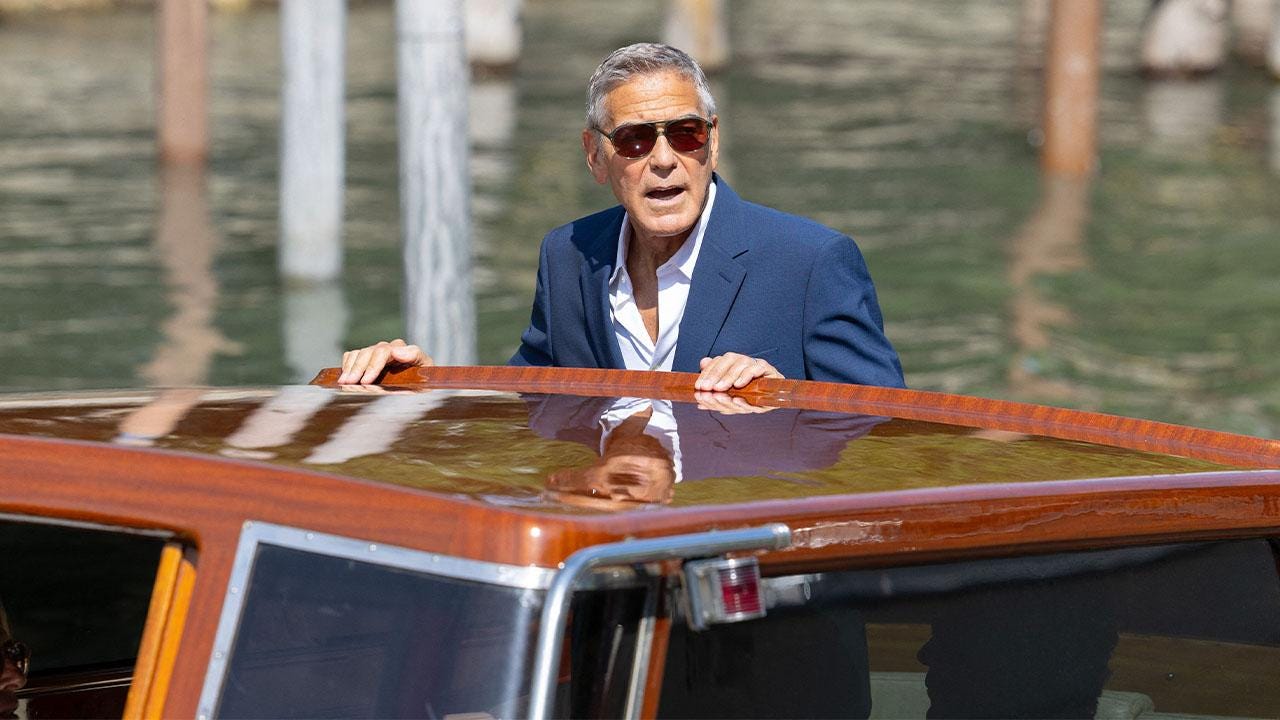 Photo of George Clooney traveled to Italy with his wife, Amal Clooney, and their two children. Photo of George Clooney traveled to Italy with his wife, Amal Clooney, and their two children.