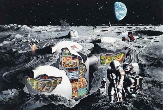 Davis Meltzer | Future Moon Colony (1969) | MutualArt