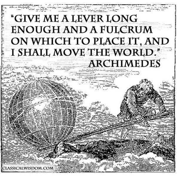 When Archimedes said ' Give me a lever large enough and I will move the earth' which object/ heavenly body would be the ideal fulcrum in this case? - Quora When Archimedes said ' Give me a lever large enough and I will move the earth' which object/ heavenly body would be the ideal fulcrum in this case? - Quora