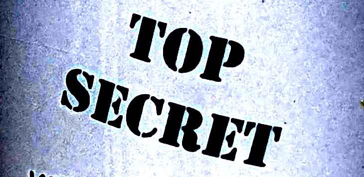 Photo of a document headed 'Top Secret'.