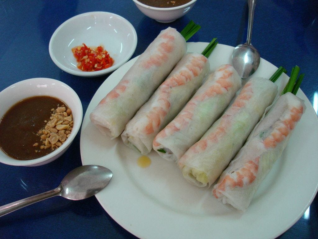 Salad rolls.