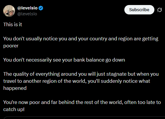 Levelsio "tweet" or "X" or whatever it is called nowadays