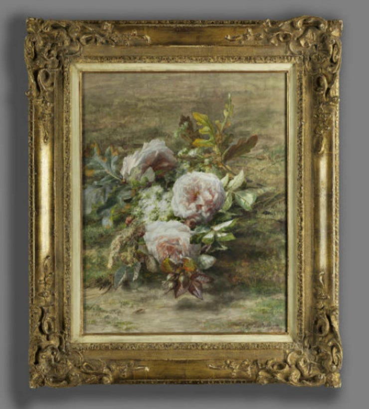 'Rosenstilleben' 1879 - aquarel: Gerardine van de Sande Bakhuyzen