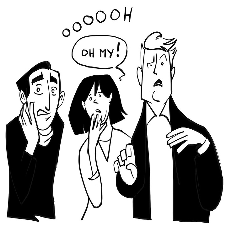 Four-panel sequence from a comic by Alfie. A painter stands at an easel and declares he will “show how to scare society,” then dramatically paints a minimalist outline of a nude female torso on the canvas. In the final panel, three viewers react with exaggerated shock and curiosity at the artwork. Full comic available at https://alifedoodler.wordpress.com/portfolio/little-lines-big-scandals/