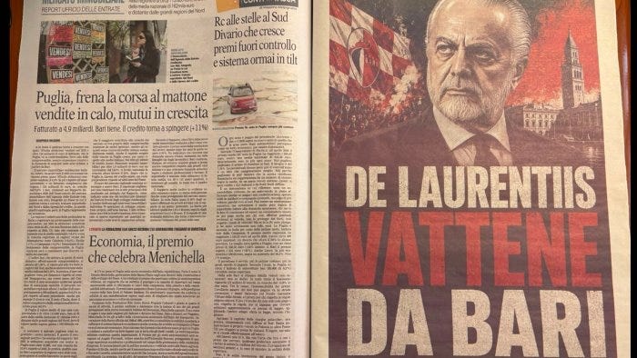 Tifosi Bari comprano pagina giornale: "De Laurentiis vattene" - Ottopagine.it Napoli Tifosi Bari comprano pagina giornale: "De Laurentiis vattene" - Ottopagine.it Napoli