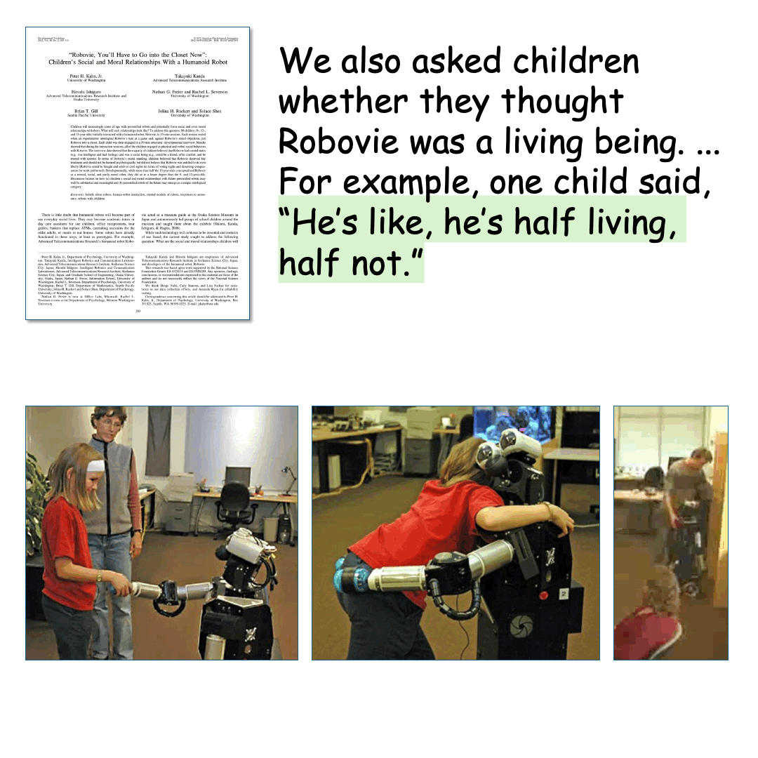 "Robovie, you'll have to go into the closet now": Children's social and moral relationships with a humanoid robot