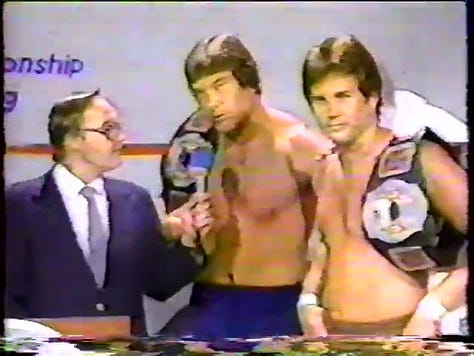 Harley Race, Ted Dibiase & Steve O, Jimmy Snuka & Terry Gordy