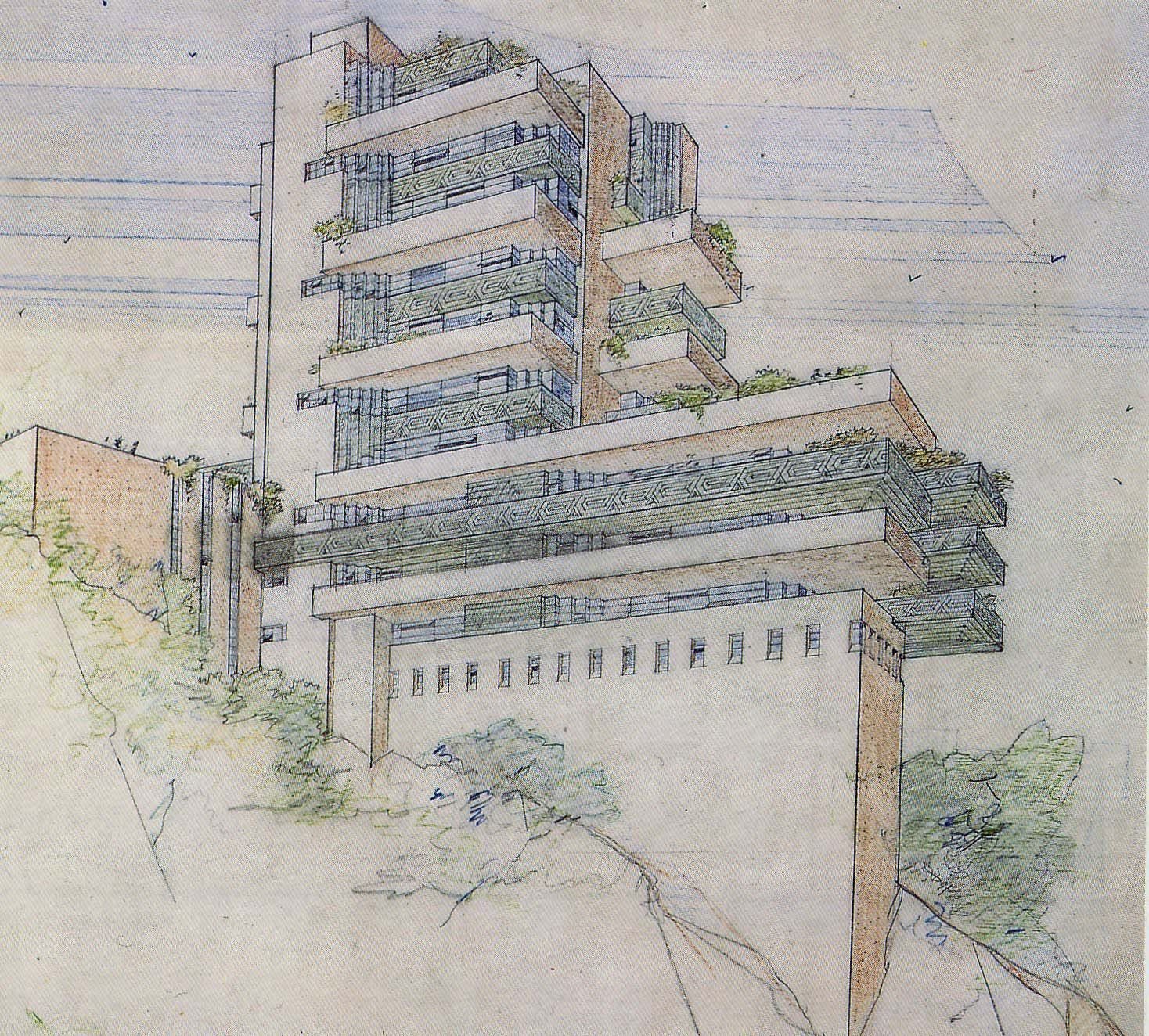 ART: Frank Lloyd Wright - by Michael Marshall Smith