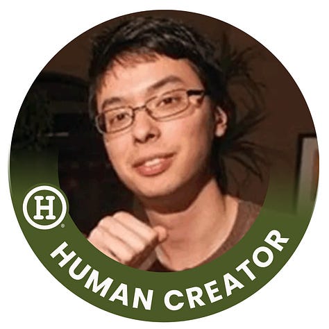 LEFT TO RIGHT: Ensh*ttificator (Norwegian Consumer Council); Human creator & board-game artist Kenny Katayama*; ape coding meme (Freepik); AI business veteran Alap Shah (his Instagram); journalist & author Cory Doctorow @ EFF Awards (quinnums); AI/ML researcher @ Princeton Thomas Griffiths *Courtesy of creator