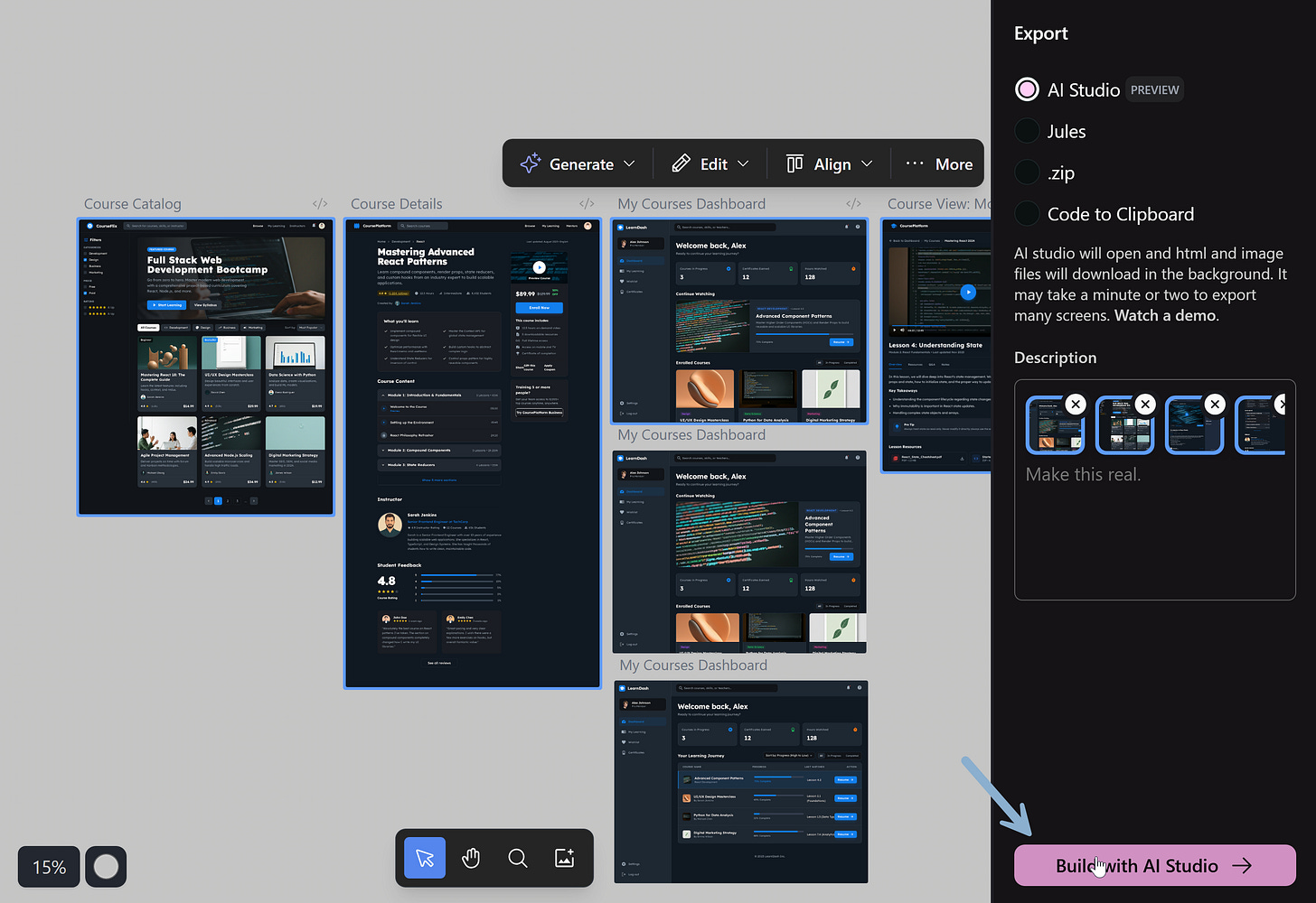 Google Stitch: Export to Google AI Studio Google Stitch: Export to Google AI Studio