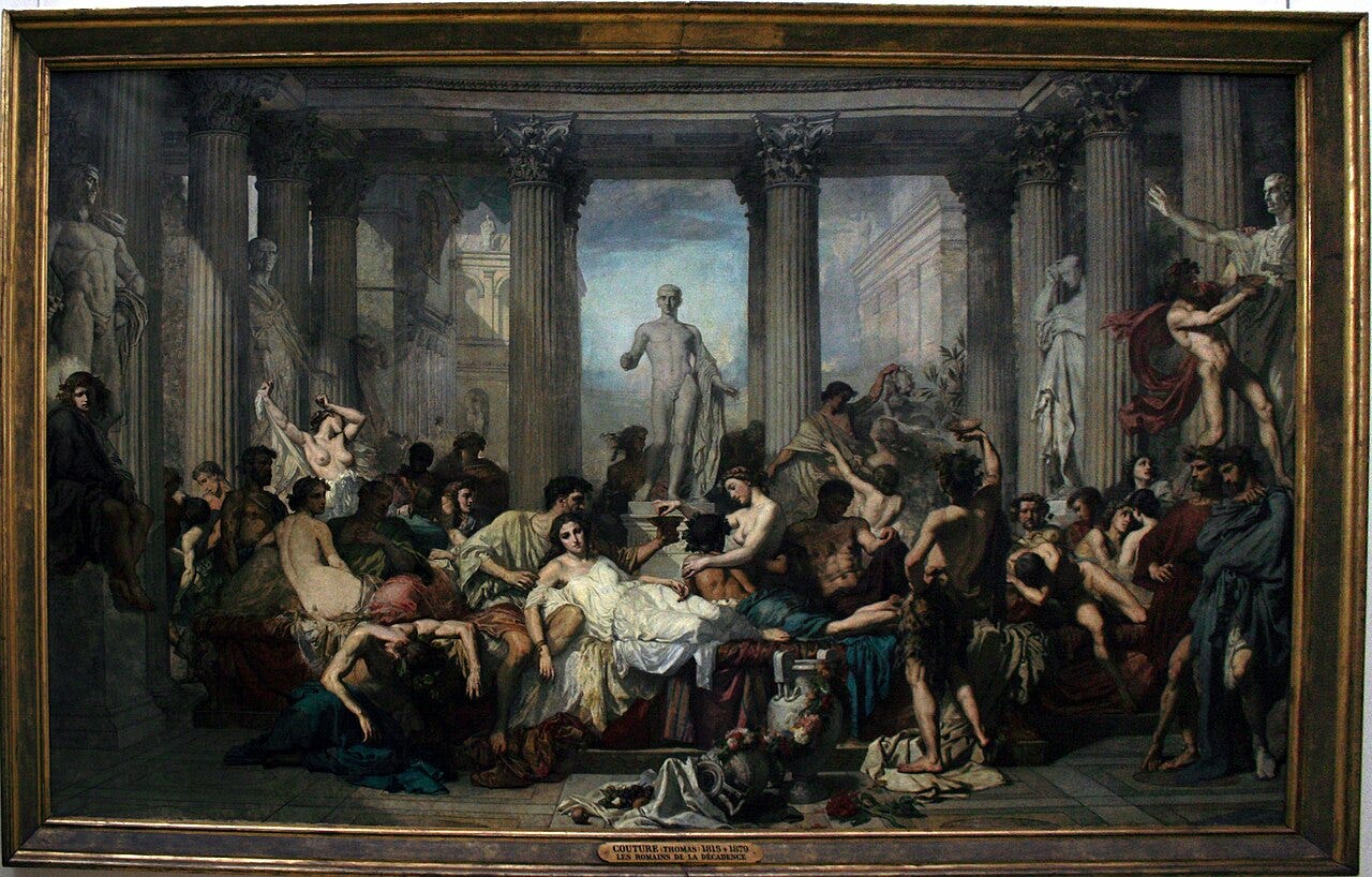Romans during the Decadence by Thomas Couture