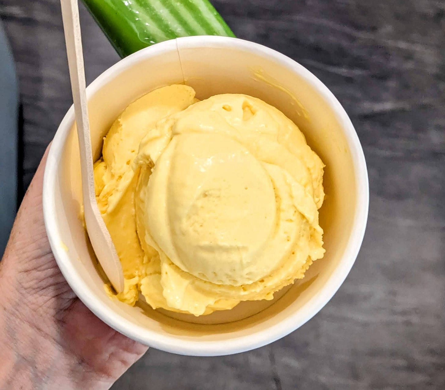 cup of durian gelato