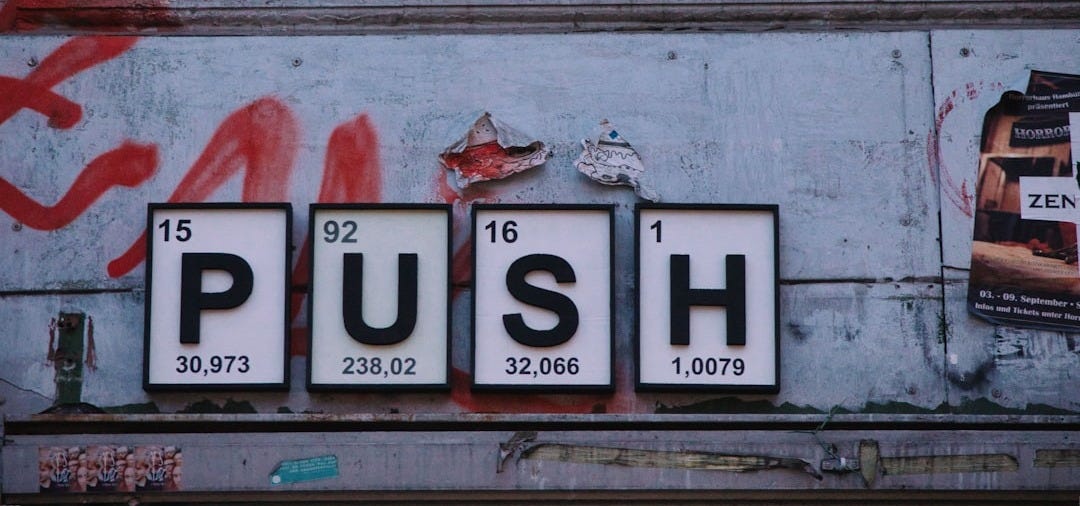 black push sign
