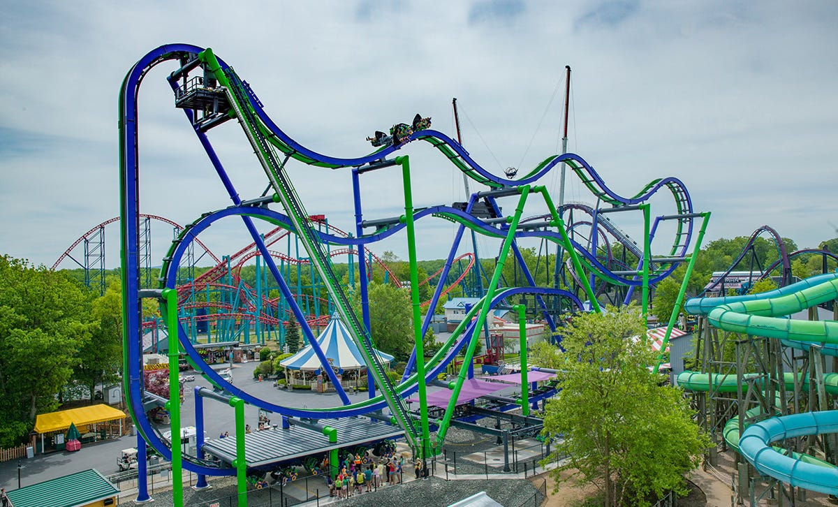 The Joker coaster at Six Flags New England The Joker coaster at Six Flags New England