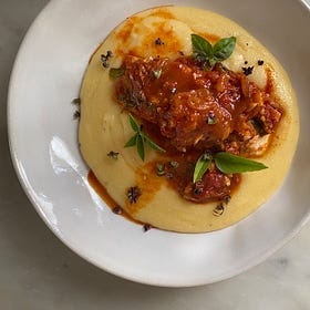 Tomato-Poached Halibut with Fresh Basil