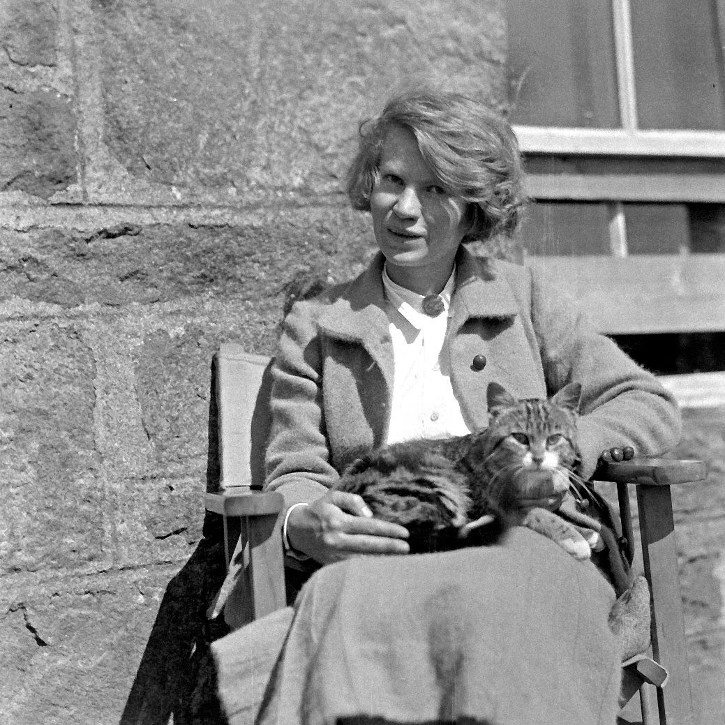 Margaret Fay Shaw in Canna (Courtesy of Prof. Hugh Cheape.)