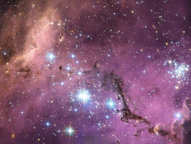 NASA image release January 23, 2013

Nearly 200 000 light-years from Earth, the Large Magellanic Cloud, a satellite galaxy of the Milky Way, floats in space, in a long and slow dance around our galaxy. As the Milky Way’s gravity gently tugs on its neighbour’s gas clouds, they collapse to form new stars. In turn, these light up the gas clouds in a kaleidoscope of colours, visible in this image from the NASA/ESA Hubble Space Telescope.

To read more go to: &amp;lt;a href="http://1.usa.gov/10vcJIi" rel="nofollow"&amp;gt;1.usa.gov/10vcJIi&amp;lt;/a&amp;gt;

&amp;lt;b&amp;gt;&amp;lt;a href="http://www.nasa.gov/audience/formedia/features/MP_Photo_Guidelines.html" rel="nofollow"&amp;gt;NASA image use policy.&amp;lt;/a&amp;gt;&amp;lt;/b&amp;gt;

&amp;lt;b&amp;gt;&amp;lt;a href="http://www.nasa.gov/centers/goddard/home/index.html" rel="nofollow"&amp;gt;NASA Goddard Space Flight Center&amp;lt;/a&amp;gt;&amp;lt;/b&amp;gt; enables NASA’s mission through four scientific endeavors: Earth Science, Heliophysics, Solar System Exploration, and Astrophysics. Goddard plays a leading role in NASA’s accomplishments by contributing compelling scientific knowledge to advance the Agency’s mission.

&amp;lt;b&amp;gt;Follow us on &amp;lt;a href="http://twitter.com/NASA_GoddardPix" rel="nofollow"&amp;gt;Twitter&amp;lt;/a&amp;gt;&amp;lt;/b&amp;gt;

&amp;lt;b&amp;gt;Like us on &amp;lt;a href="http://www.facebook.com/pages/Greenbelt-MD/NASA-Goddard/395013845897?ref=tsd" rel="nofollow"&amp;gt;Facebook&amp;lt;/a&amp;gt;&amp;lt;/b&amp;gt;

&amp;lt;b&amp;gt;Find us on &amp;lt;a href="http://instagram.com/nasagoddard?vm=grid" rel="nofollow"&amp;gt;Instagram&amp;lt;/a&amp;gt;&amp;lt;/b&amp;gt;