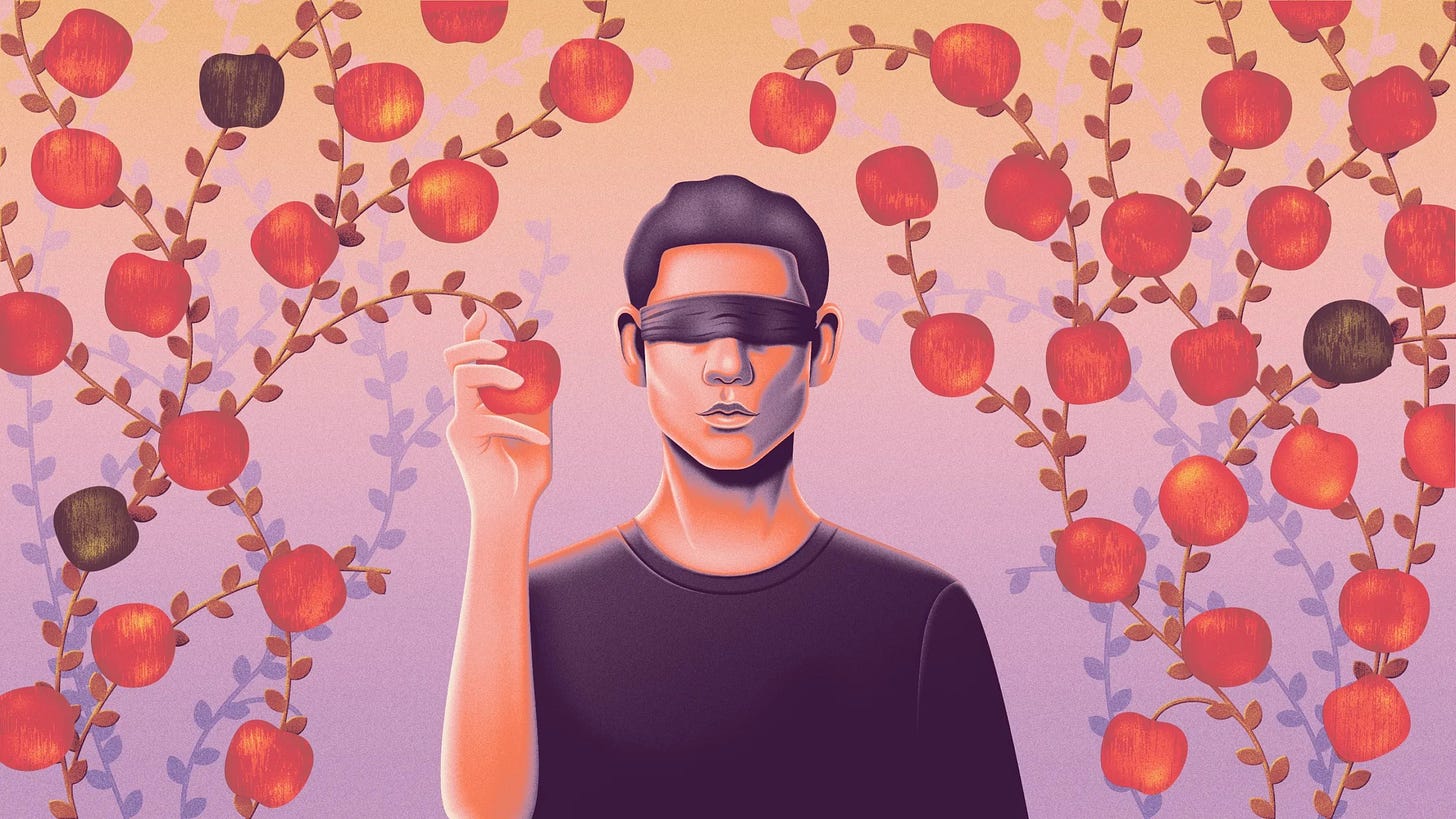 When good choices abound, guessing randomly can be surprisingly fruitful.


Kristina Armitage/Quanta Magazine