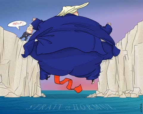 Nicola Jennings on Trump and the strait of Hormuz – cartoon