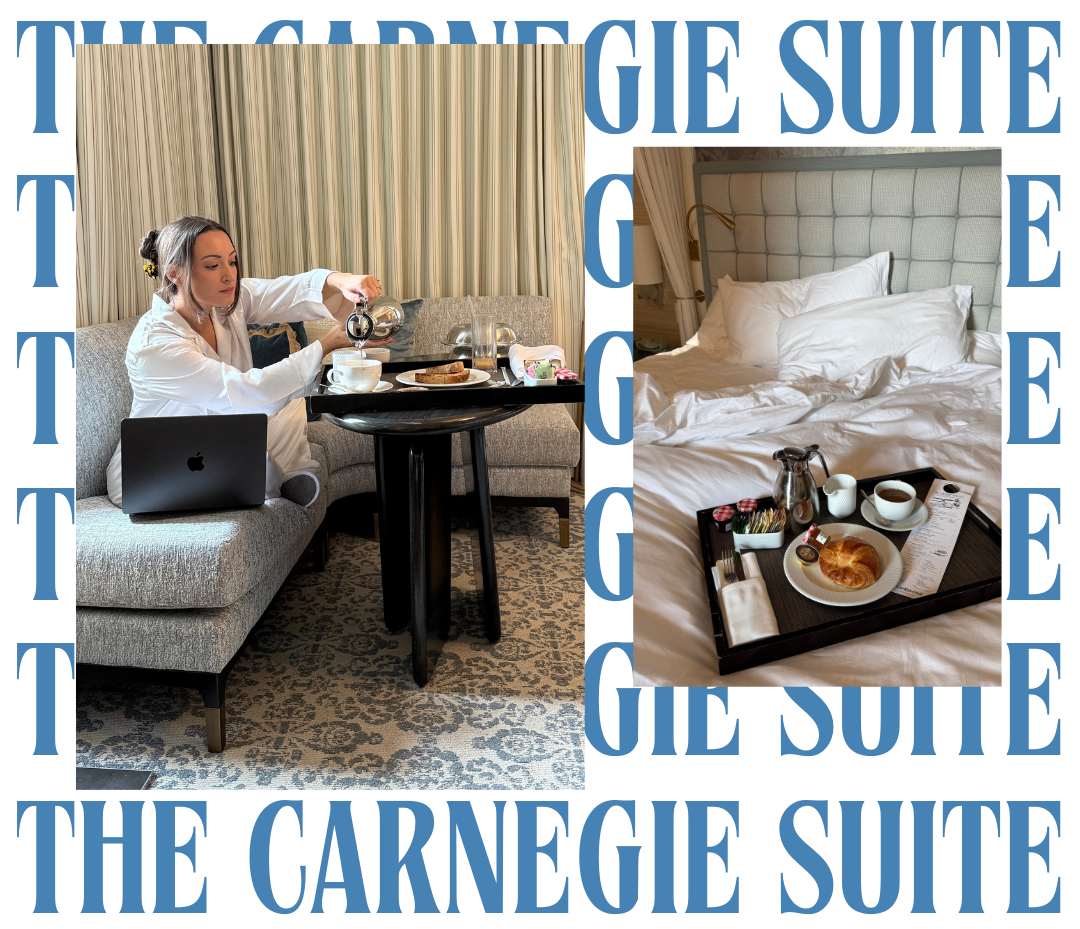 Bella having room service for breakfast