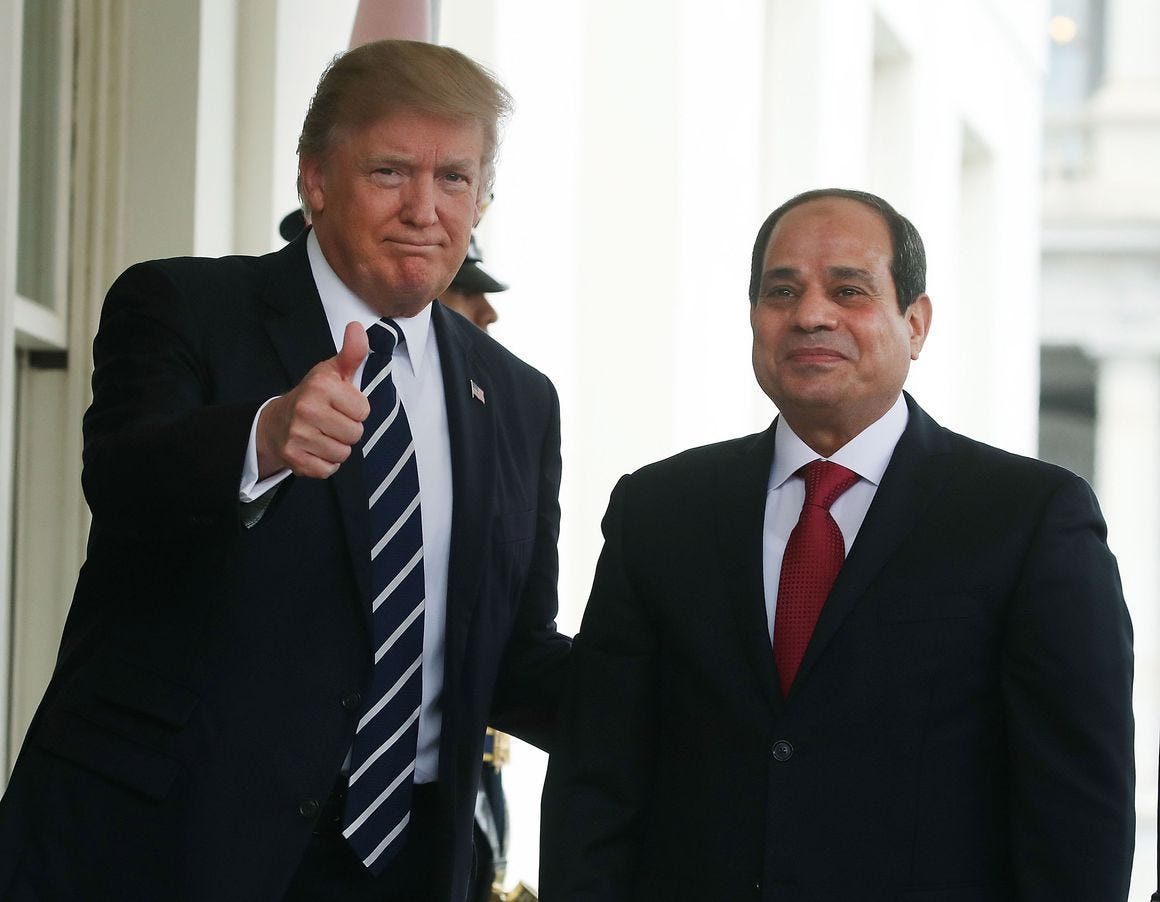 Trump: 'We are very much behind' Egypt's el-Sisi – POLITICO
