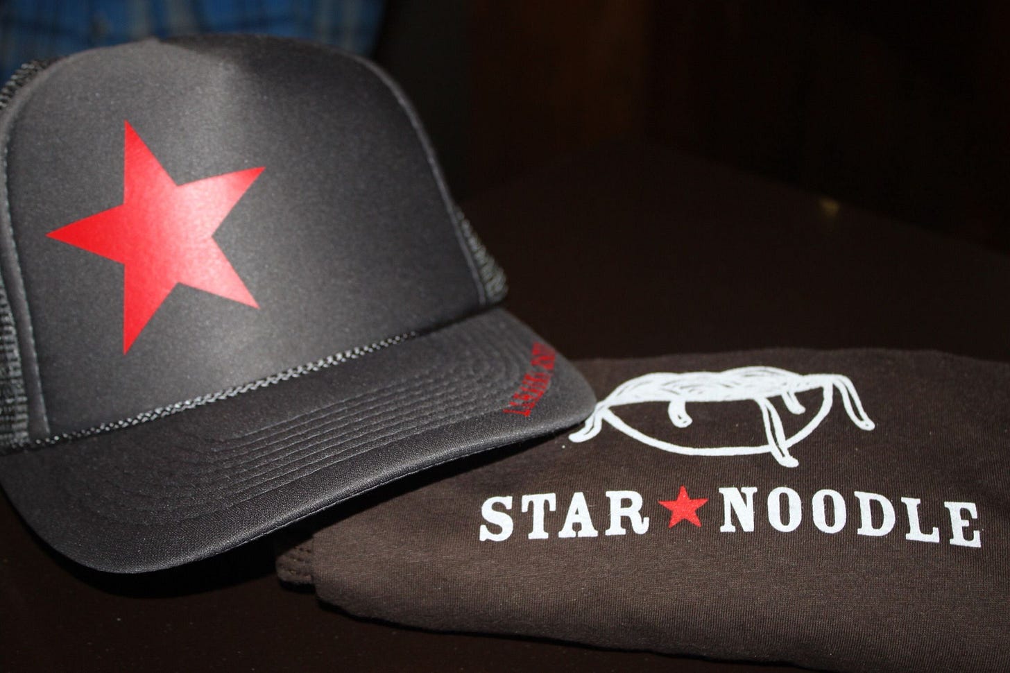 Our Grey Star Noodle Trucker Hat and Star Noodle Logo Shirt (From S to ...