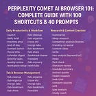 🌌 Perplexity Comet AI Browser 101: Complete Guide with 100 Shortcuts & 40 Prompts