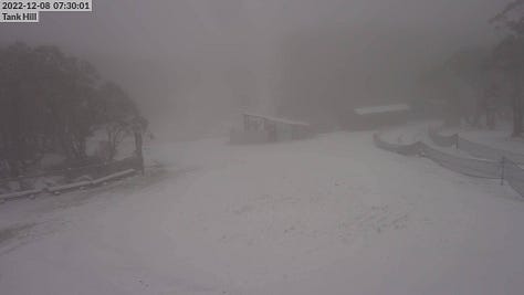 Snow at Mt Baw Baw Alpine Resort