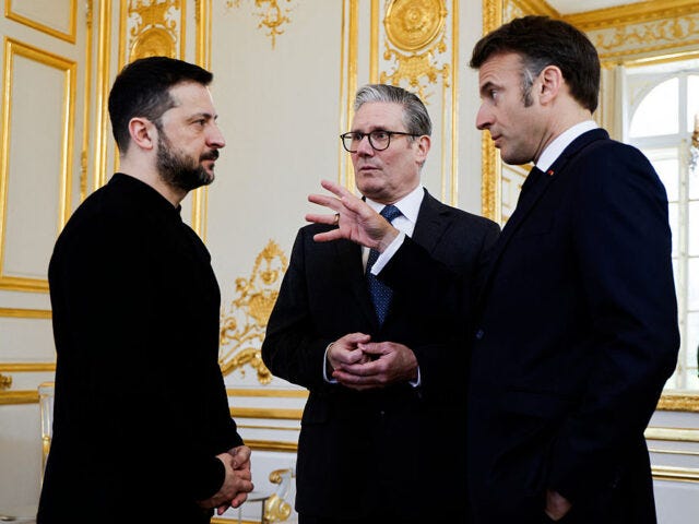 Ukraine's President Volodymyr Zelensky, Britain's Prime Minister Keir Starmer an