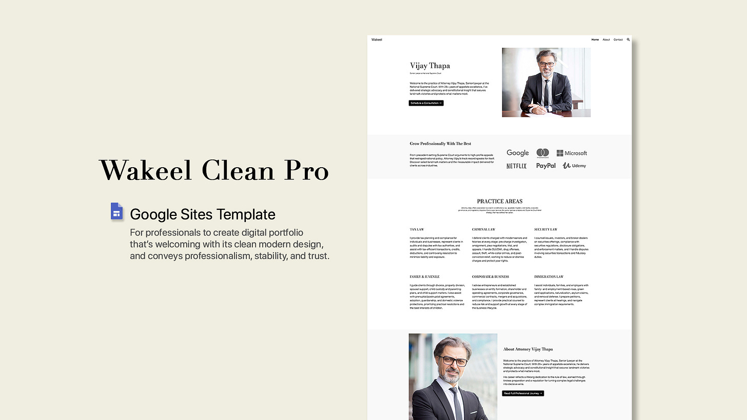 Wakeel Clean Pro - Google Sites Templates by Vijay Thapa Wakeel Clean Pro - Google Sites Templates by Vijay Thapa