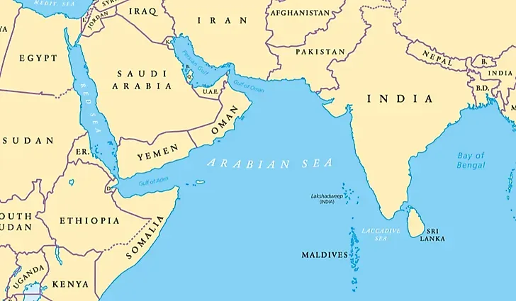 chart arabian sea 