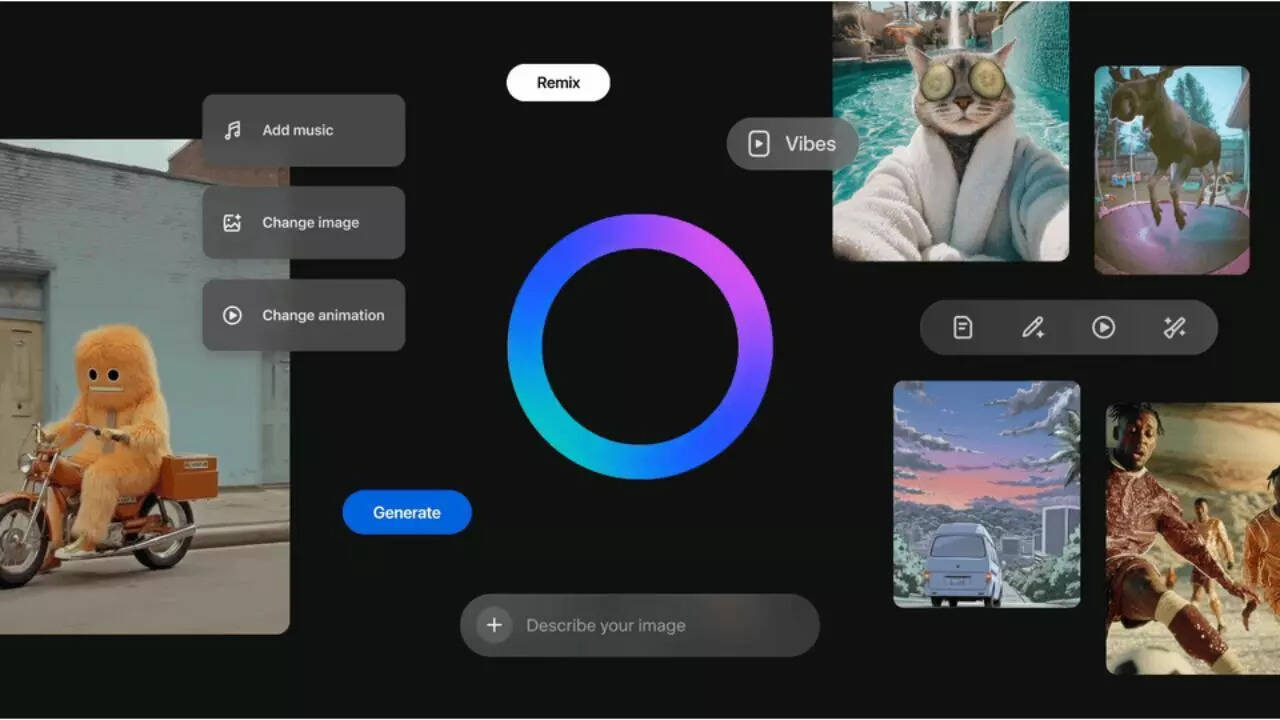 Meta launches 'Vibes,' a short‑form AI video feed - The Times of India