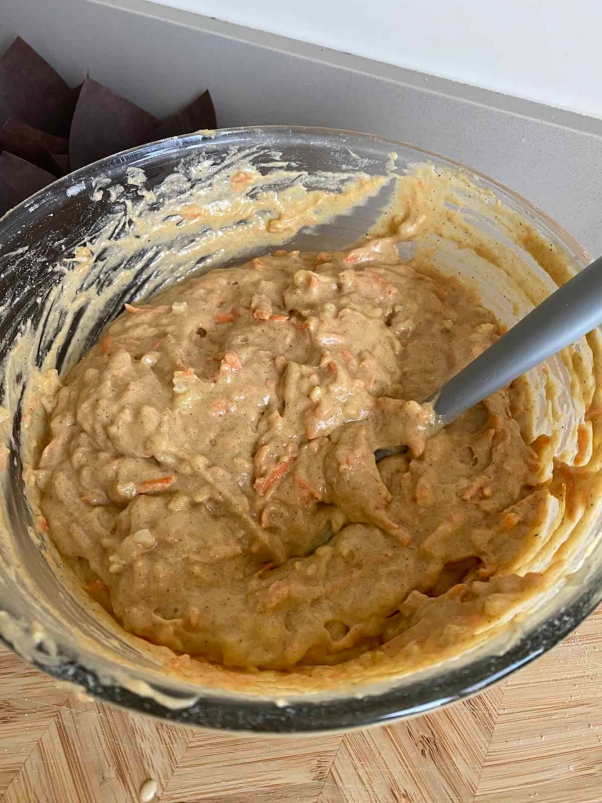 Carrot Cake Muffin batter. Carrot Cake Muffin batter.