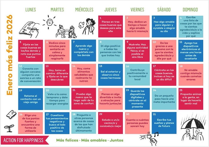 acciones para enero feliz