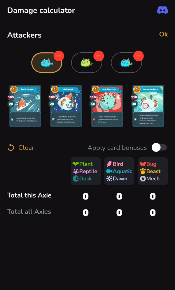 How to calculate axies damage on your phone with Tacter Axie